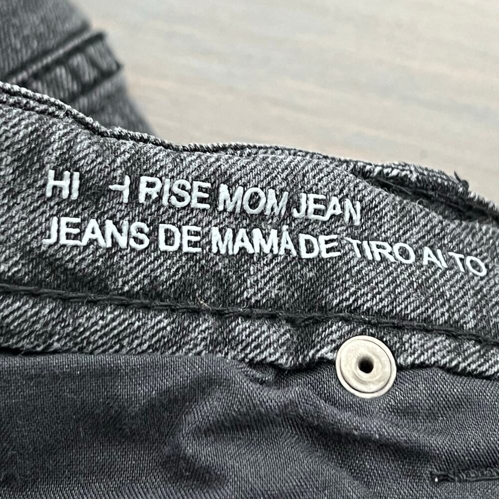Wilde fable high rise mom jeans black distressed ankle length size 4 casual - Picture 6 of 6